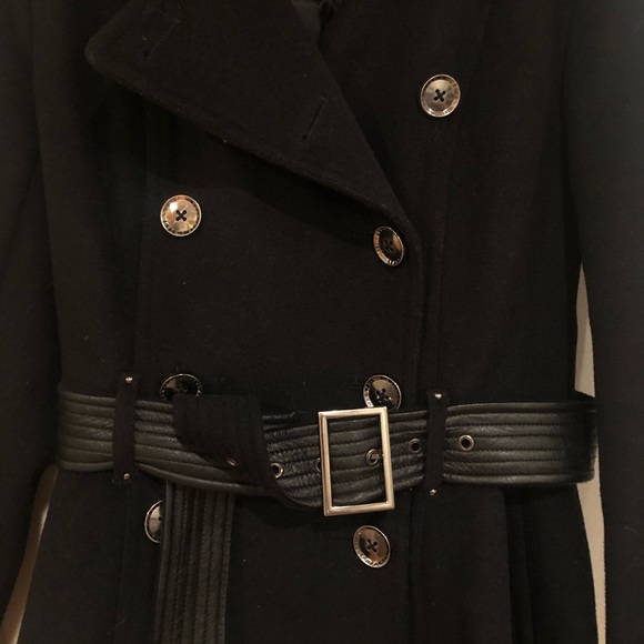 BCBGMAXAZRIA Black 🖤 Peplum Peacoat - Picture 4 of 8